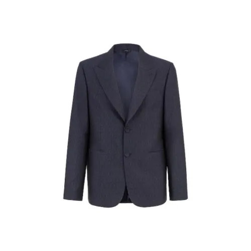 FENDI Бизнес-костюм Пальто Мужской Темно-синий