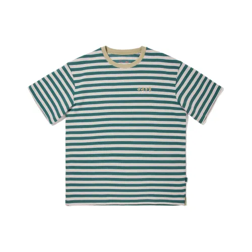 LINING T Рубашка Унисекс Стандартная Белая Чернильно-Зеленая Чинчилловый Коричневый