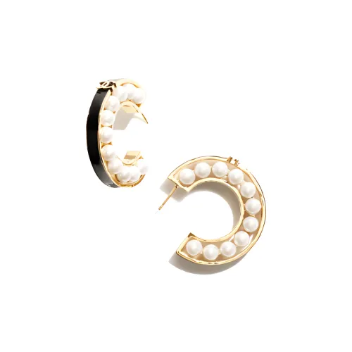 CHANEL Металл Смола Серьги Женские Золото