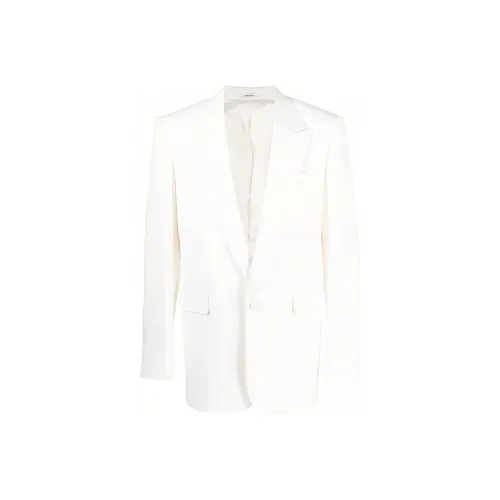 Alexander McQueen SS23 Бизнес-костюм Пальто Мужской Белый