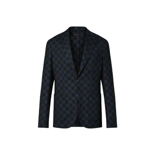 LOUIS VUITTON SS24 Бизнес Костюм Пальто Мужской Синий