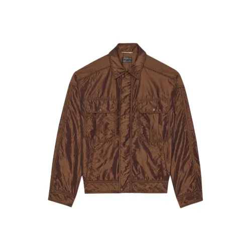 SAINT LAURENT Куртки и Пальто Мужской Красный Коричневый