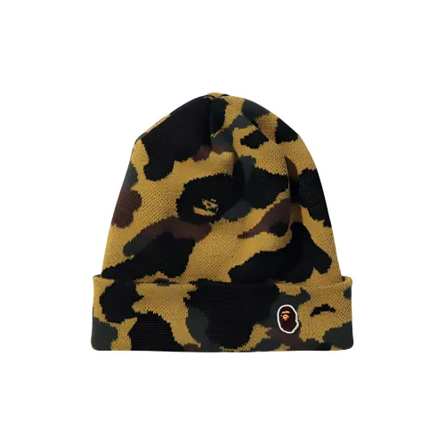 A BATHING APE Хлопок Шапки-бини Унисекс Зеленый Желтый