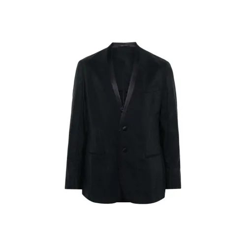 GIORGIO ARMANI SS24 Бизнес Костюм Пальто Мужской Морской Синий