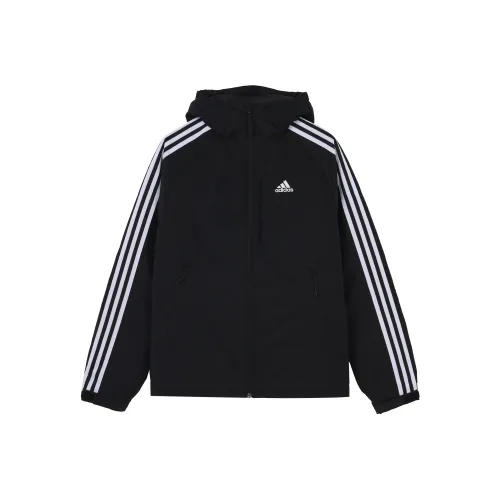 Adidas 3 Stripes Пуховик Зимний Мужской Черный