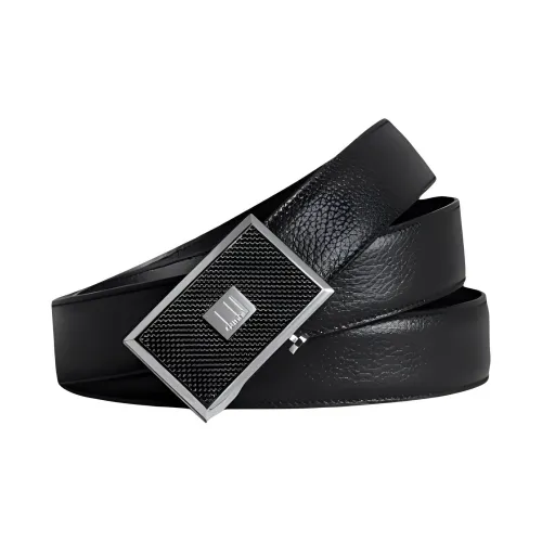 Dunhill Коровья кожа Ремни из спилок коровьей кожи Мужской Черный Ширина 3 см