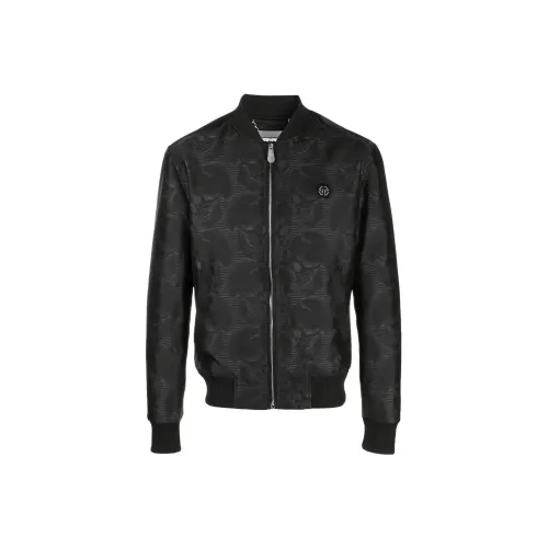 PHILIPP PLEIN Мужские черные куртки