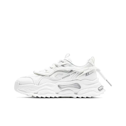 Warrior противоскользящие и износостойкие увеличивающие высоту низкие топовые кроссовки с толстой подошвой мужские белые светло-серые