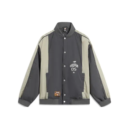 LINING Badfive Куртка Мужская Сандаловое дерево Черный Экрю Лайм Серый