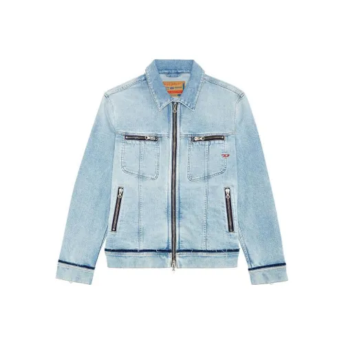 DIESEL Rehab Denim Светло-Синий Мужской Джинсовый Куртки