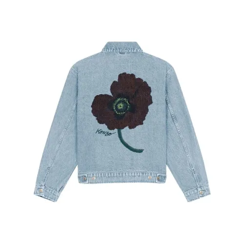 KENZO Poppy Flower Series Светло-синие мужские джинсовые куртки