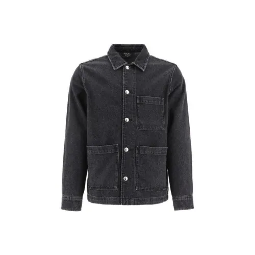 A.P.C Черные Мужские Джинсовые Куртки