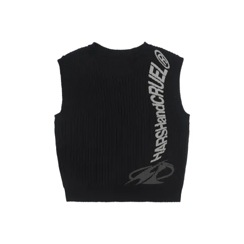 HARSH AND CRUEL Черные Унисекс Жилеты