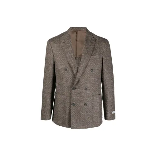 Canali Бизнес-костюм пальто мужской кофе