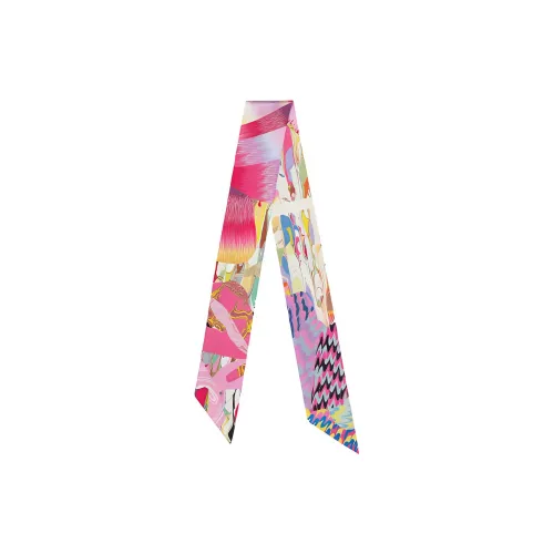 HERMES Шелковые шарфы Женские Розовый Зеленый Фиолетовый