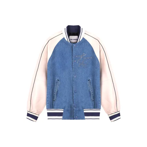 Куртки и пальто Karl Lagerfeld унисекс джинсовый синий