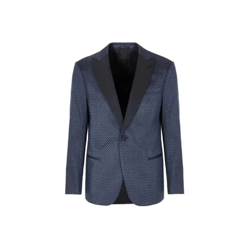 GIORGIO ARMANI Синий Мужской Деловой костюм