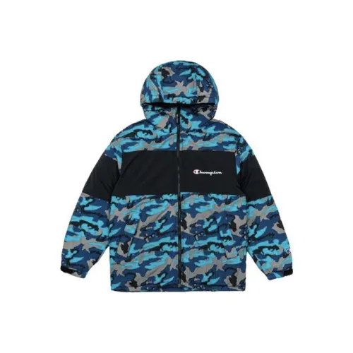Champion Синий Многоцветный Мужской Пуховик