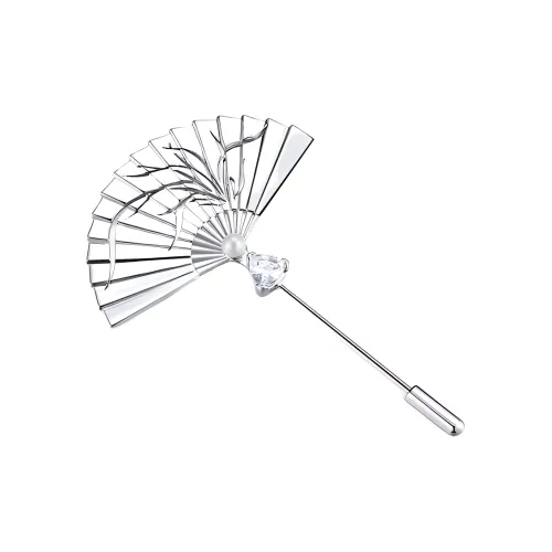 MAISON LUMIERE 925 стерлинговое серебро покрытие белым золотом броши унисекс