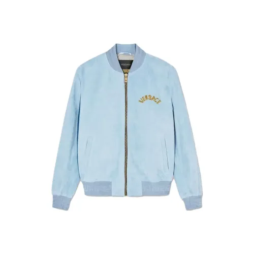 VERSACE SEASHELL BAROQUE Светло-синие мужские куртки
