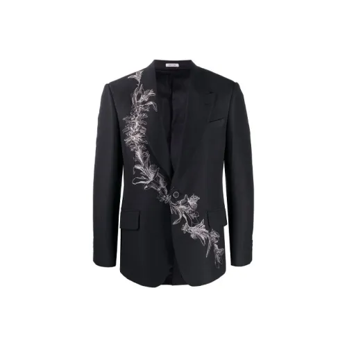 Alexander McQueen SS21 Бизнес-костюм Пальто Мужской Черный