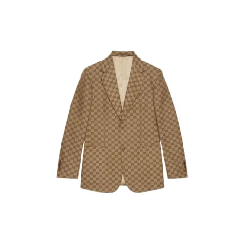 GUCCI FW23 Бизнес-костюм Пальто Мужской Хаки