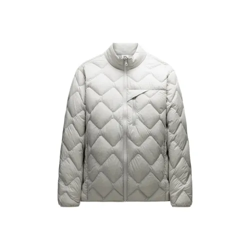 CHAOJIANTA Пуховик Мужской Без рисунка Туманно-серый