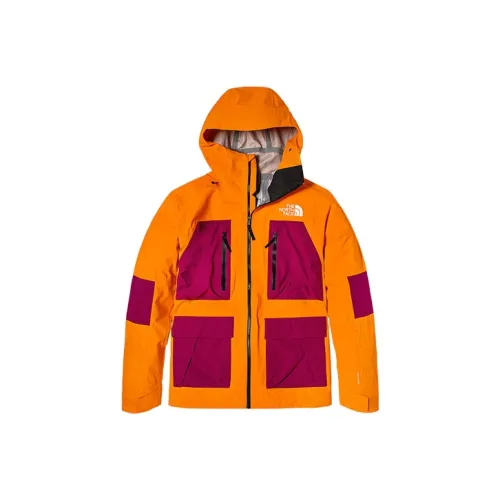 The North Face Водонепроницаемый Ветрозащитный Термический Водоотталкивающий ветровка Мужской Оранжевый