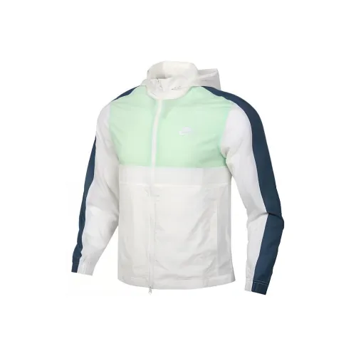 Nike Белый Зеленый Мужской Куртки