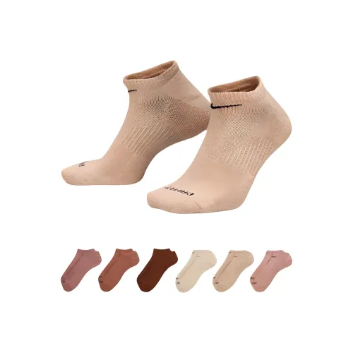 Носки Nike Dri Fit Low Cut унисекс 6 пар светлый кофейный