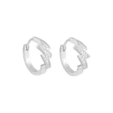 Серьги-кольца с цирконием Lightning (1 пара)