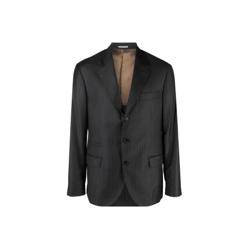 BRUNELLO CUCINELLI Черные Мужские Деловые Костюмы