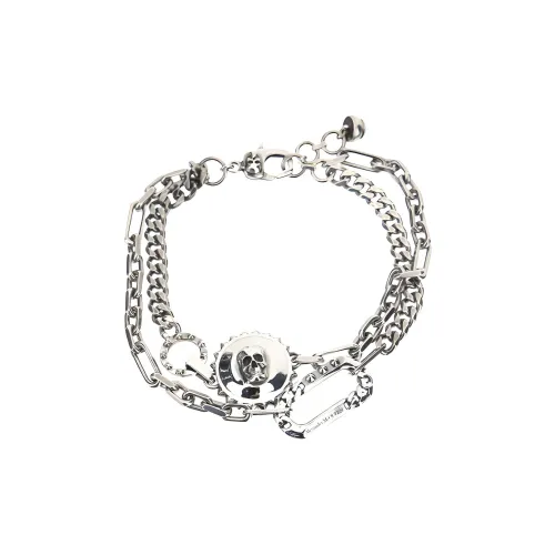 Alexander McQueen Brass Bracelets Серебряный Унисекс