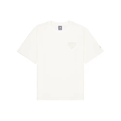 New Balance совместная футболка мужская бежевого цвета