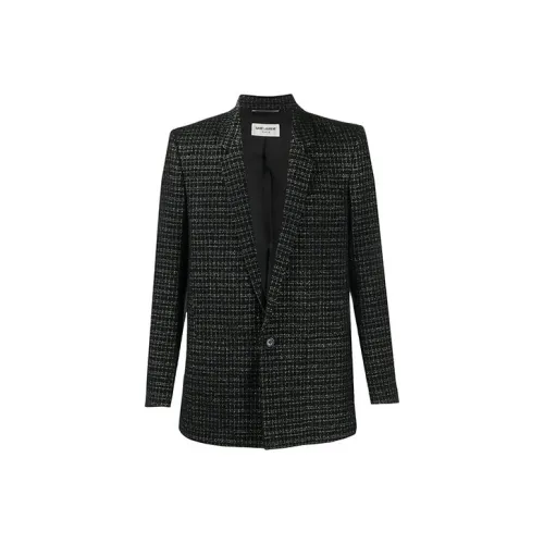 SAINT LAURENT FW21 Бизнес-костюм Пальто Мужской Черный