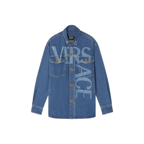 VERSACE Синий Мужской Джинсовые Куртки