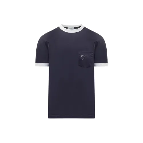 Ferragamo T-рубашка мужская морской синий