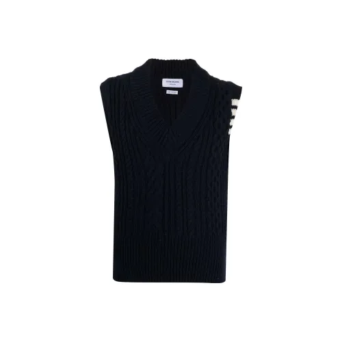 THOM BROWNE Мужские жилеты морского синего цвета