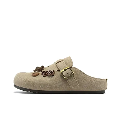 Lin Feng Пробковая подошва Домашние тапочки Женские