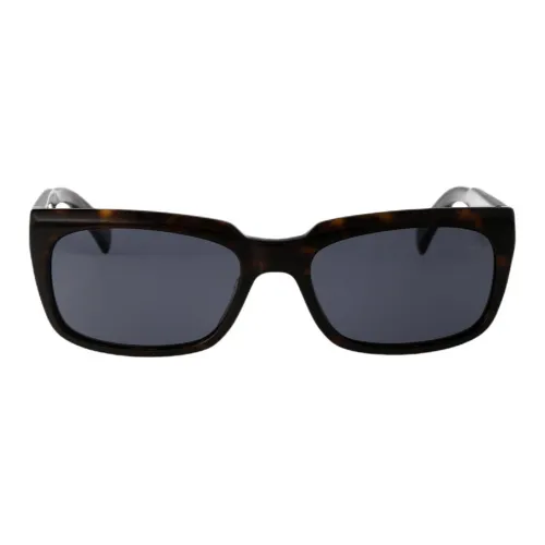 Dunhill Ацетат Прямоугольные Солнцезащитные очки Мужские Черные
