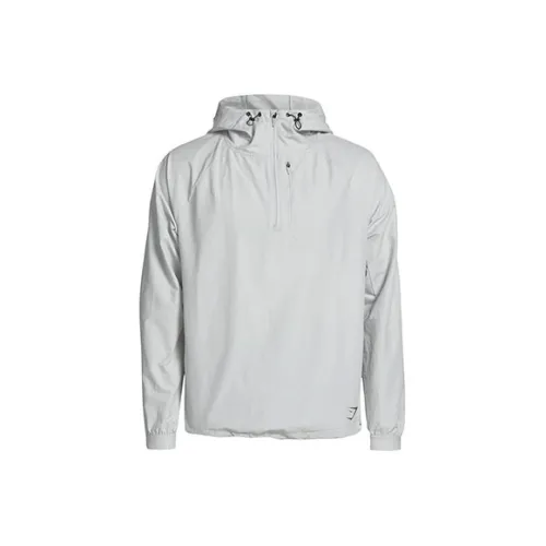 GYMSHARK Apex Куртки и Пальто Мужской Светло-Серый