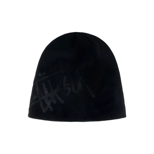 Stussy Акриловые Шапки-Бини Черные Унисекс