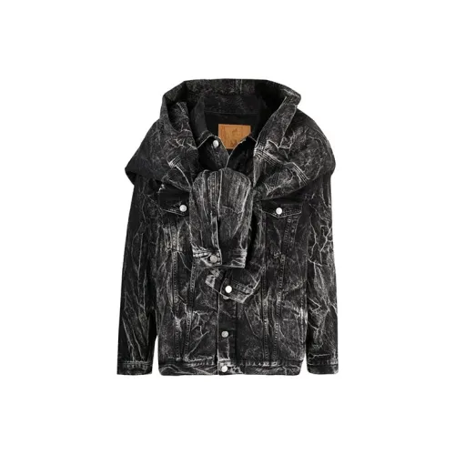 MARTINE ROSE Черные Мужские Джинсовые Куртки