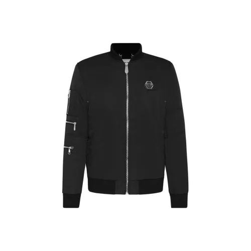 PHILIPP PLEIN Мужские черные куртки