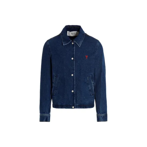 AMIPARIS FW22 Denim Jacket Men's Dark Blue