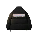 Чёрный хлопковый пуховик