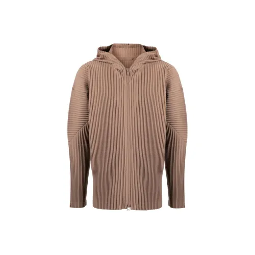 Homme Plissé Issey Miyake Мужская куртка цвета корица