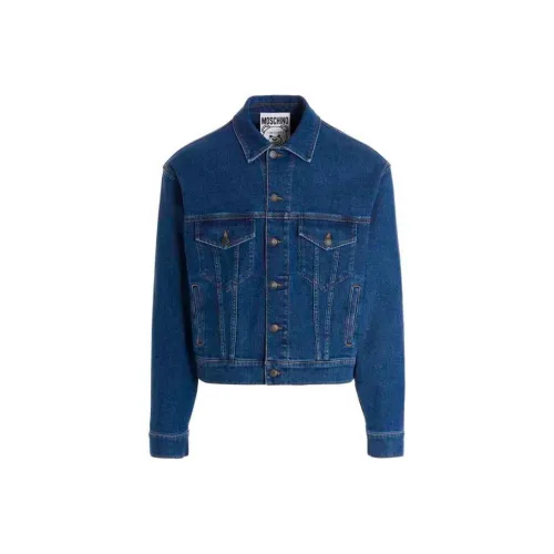 MOSCHINO Blue Men's Denim Jackets MOSCHINO Синий Мужские Джинсовые Куртки