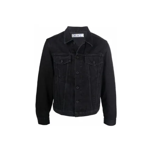 Off Белый FW21 Черный Мужской Джинсовые Куртки