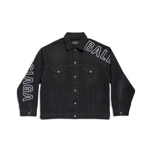 Balenciaga Denim Jacket Regular Fit Unisex Black Баленсиага Деним Куртка Стандартная Подкладка Унисекс Черный